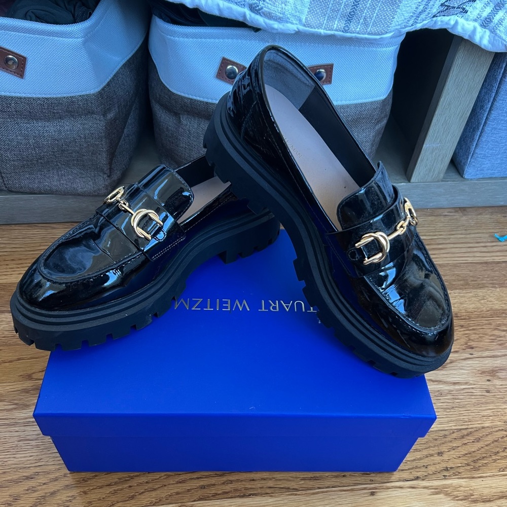 Stuart Weitzman Owen Lug Soled Loafer sz 10